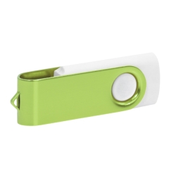Personalised White and Light Green USB Stick 16GB - Custom Engraved Youth Souvenir Gift