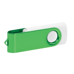Personalised White and Green USB Memory Stick 64GB - Custom Engraved Nature Photography Gift