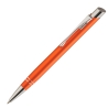 Personalised DAN Orange metallic pen with dual silver rings and custom white laser engraving