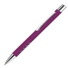 Personalised FERII Violet deep plum matte pen displaying crisp bright white silver custom laser engraving