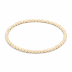 Handcrafted 4mm classic cream beaded bracelet