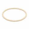 Handcrafted 4mm classic cream beaded bracelet