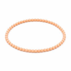 Handcrafted 4mm classic peach beaded bracelet