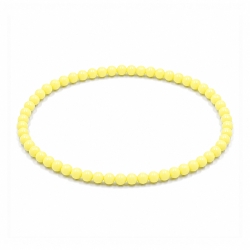 Handcrafted 4mm classic pastel yellow beaded bracelet