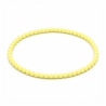 Handcrafted 4mm classic pastel yellow beaded bracelet