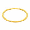 Handcrafted 4mm classic golden yellow beaded bracelet