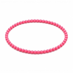 Handcrafted 4mm classic watermelon beaded bracelet