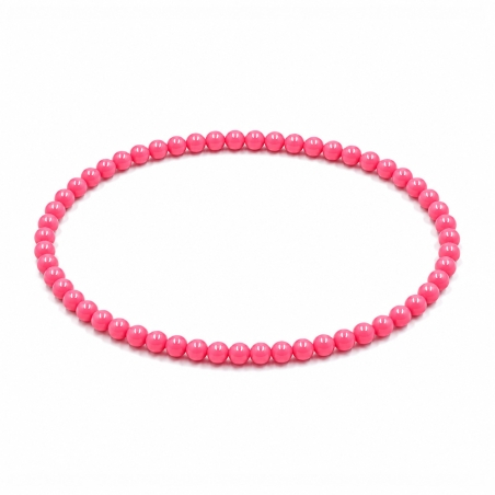 Handcrafted 4mm classic watermelon beaded bracelet