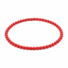 Handcrafted 4mm classic coral beaded bracelet