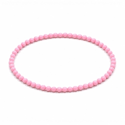 Handcrafted 4mm classic pink beaded bracelet