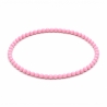 Handcrafted 4mm classic pink beaded bracelet