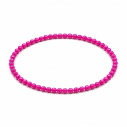 Handcrafted 4mm classic fuchsia beaded bracelet