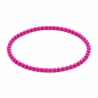 Handcrafted 4mm classic fuchsia beaded bracelet