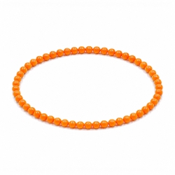 Handcrafted 4mm classic orange beaded bracelet