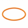 Handcrafted 4mm classic orange beaded bracelet