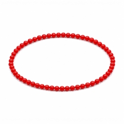 Handcrafted 4mm classic red beaded bracelet