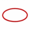 Handcrafted 4mm classic red beaded bracelet