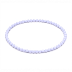 Handcrafted 4mm classic pastel lavender beaded bracelet