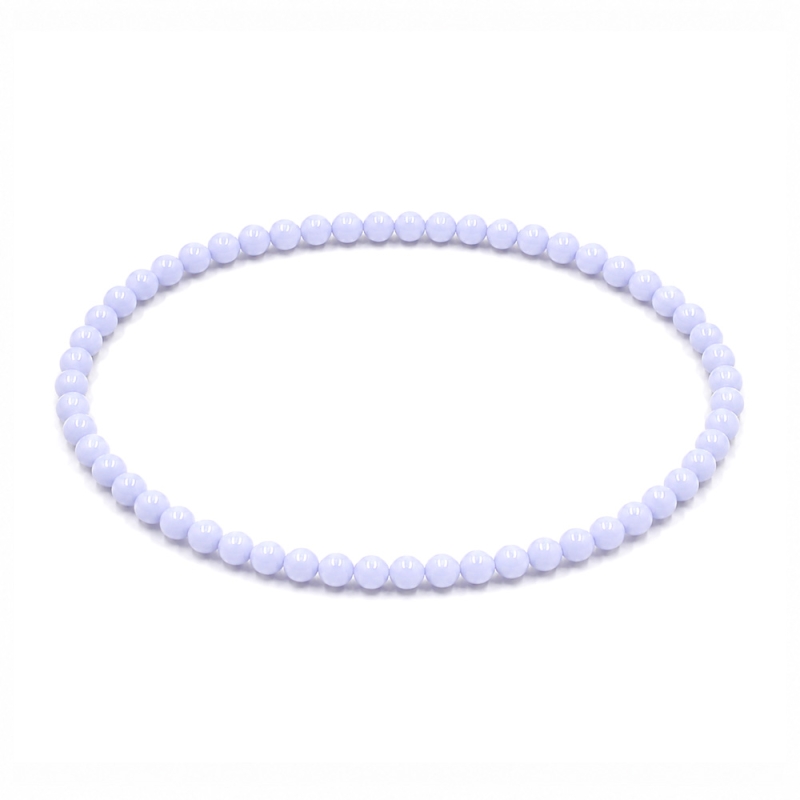 Handcrafted 4mm classic pastel lavender beaded bracelet