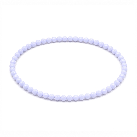 Handcrafted 4mm classic pastel lavender beaded bracelet