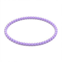 Handcrafted 4mm classic violet beaded bracelet