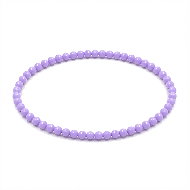 Handcrafted 4mm classic violet beaded bracelet