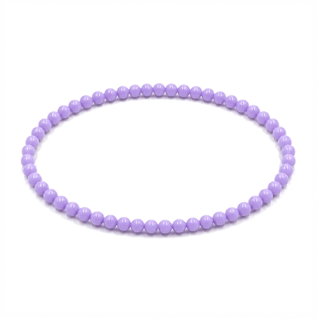Handcrafted 4mm classic violet beaded bracelet