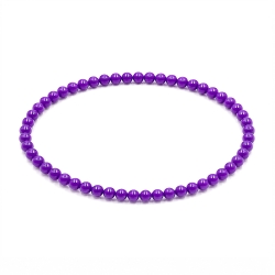 Handcrafted 4mm classic purple beaded bracelet
