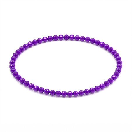 Handcrafted 4mm classic purple beaded bracelet