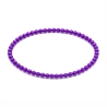 Handcrafted 4mm classic purple beaded bracelet