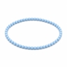 Handcrafted 4mm classic sky blue beaded bracelet