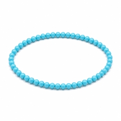 Handcrafted 4mm classic blue beaded bracelet