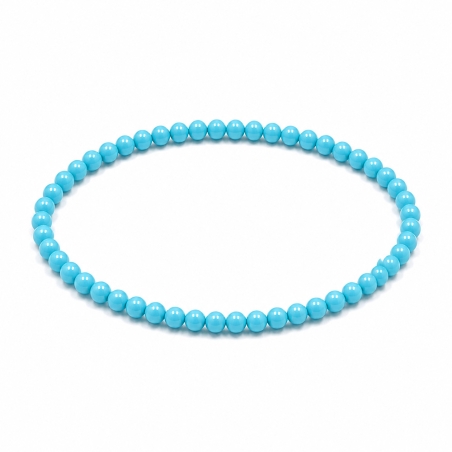 Handcrafted 4mm classic blue beaded bracelet