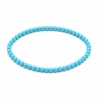 Handcrafted 4mm classic blue beaded bracelet