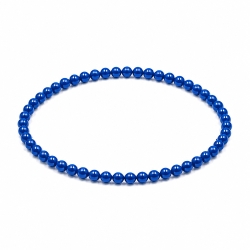 Handcrafted 4mm classic royal blue beaded bracelet