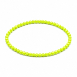 Handcrafted 4mm classic neon lime beaded bracelet