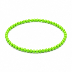 Handcrafted 4mm classic apple green beaded bracelet