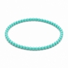 Handcrafted 4mm classic turquoise beaded bracelet