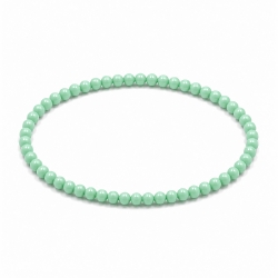 Handcrafted 4mm classic mint green beaded bracelet