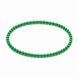 Handcrafted 4mm classic green beaded bracelet