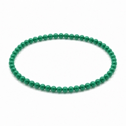 Handcrafted 4mm classic emerald green beaded bracelet