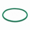 Handcrafted 4mm classic emerald green beaded bracelet