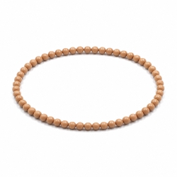 Handcrafted 4mm classic latte beige beaded bracelet