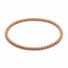 Handcrafted 4mm classic latte beige beaded bracelet