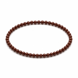 Handcrafted 4mm classic chocolate brown beaded bracelet