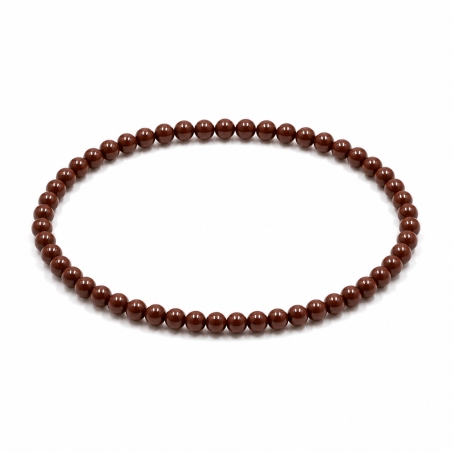 Handcrafted 4mm classic chocolate brown beaded bracelet