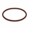 Handcrafted 4mm classic chocolate brown beaded bracelet