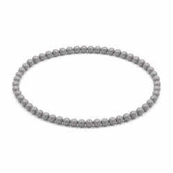 Handcrafted 4mm classic grey beaded bracelet