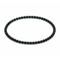 Handcrafted 4mm classic black beaded bracelet