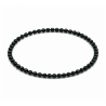 Handcrafted 4mm classic black beaded bracelet